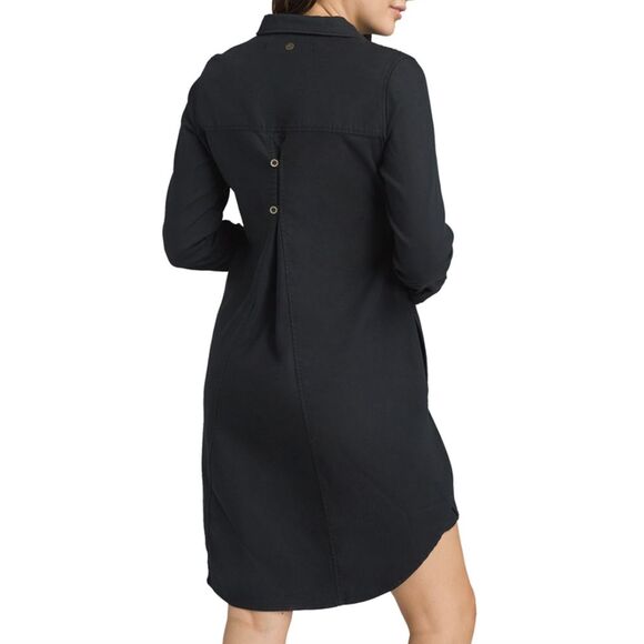 NWOT PrAna Yarrow Organic Cotton Hemp Blend Shirt Dress (XL) in Black - Picture 2 of 16